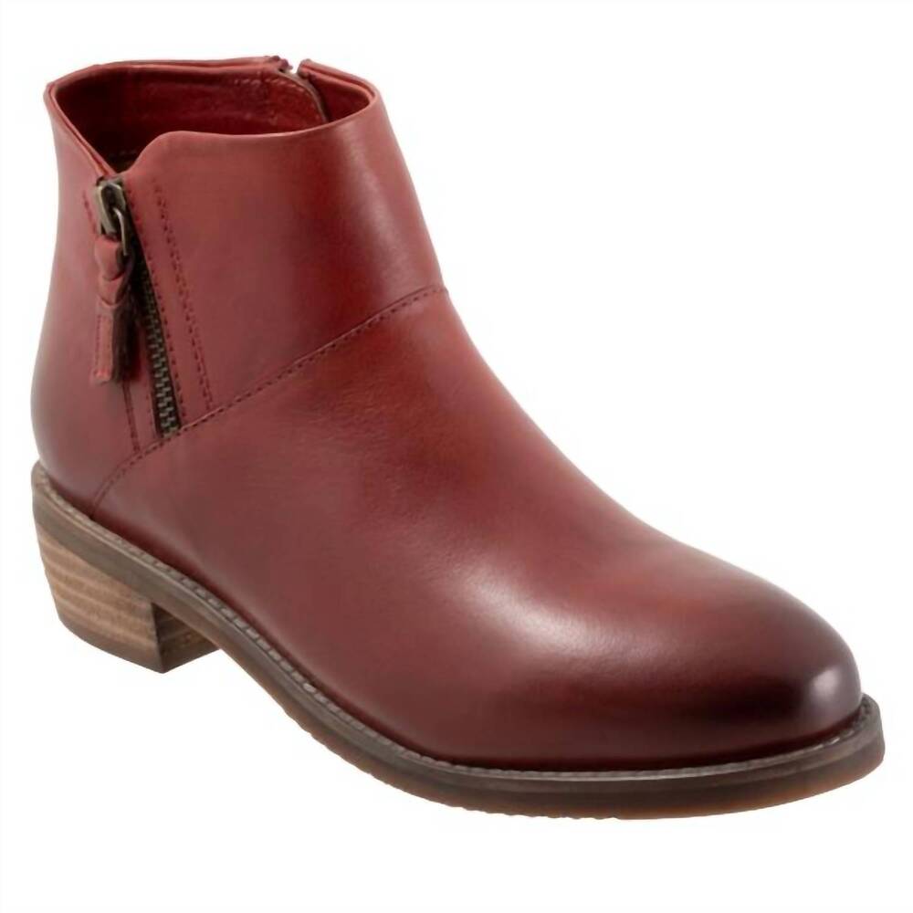 NEW SOFTWALK women's roselle ankle boots in dark brown